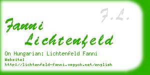 fanni lichtenfeld business card